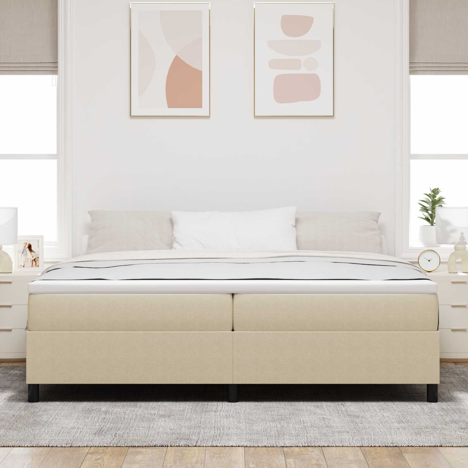 Struttura letto piattaforma Grigio Verde 200 x 200 cm | homemem39