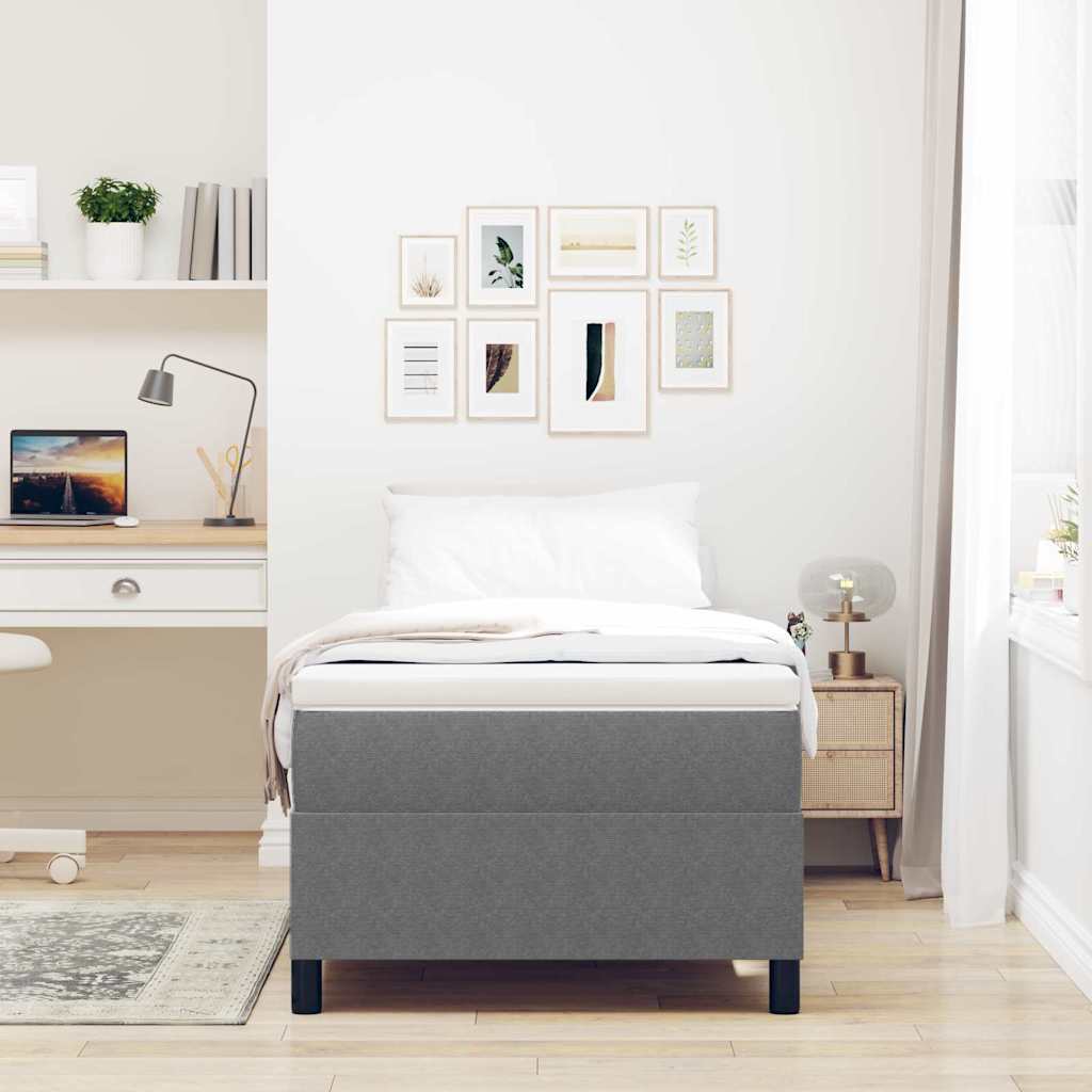 Letto a molle Grigio chiaro e bianco 80 x 200 cm | homemem39