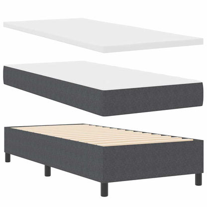 Letto a molle Grigio Scuro e Bianco 80 x 200 cm | homemem39