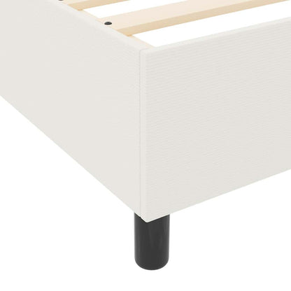 Letto a molle Crema e Bianco 80 x 200 cm Tessuto in Cords | homemem39