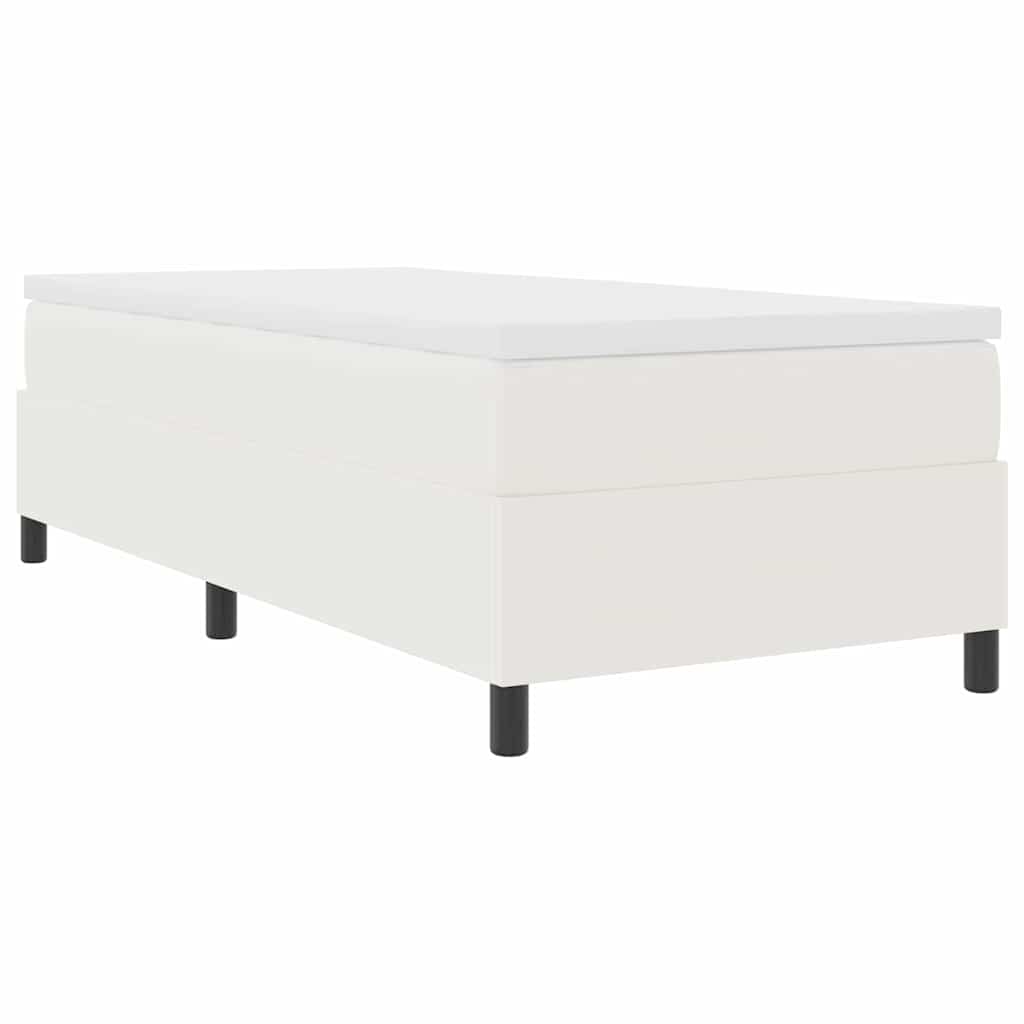 Letto a molle Crema e Bianco 80 x 200 cm Tessuto in Cords | homemem39