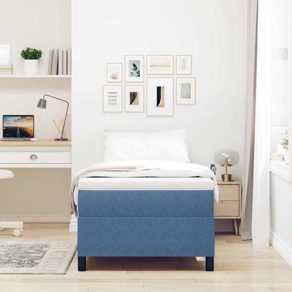 Letto a molle Blu e Bianco 80 x 200 cm Tessuto in Cords | homemem39