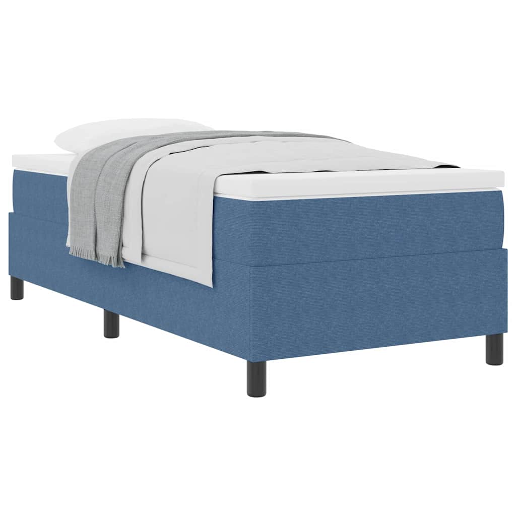 Letto a molle Blu e Bianco 80 x 200 cm Tessuto in Cords | homemem39
