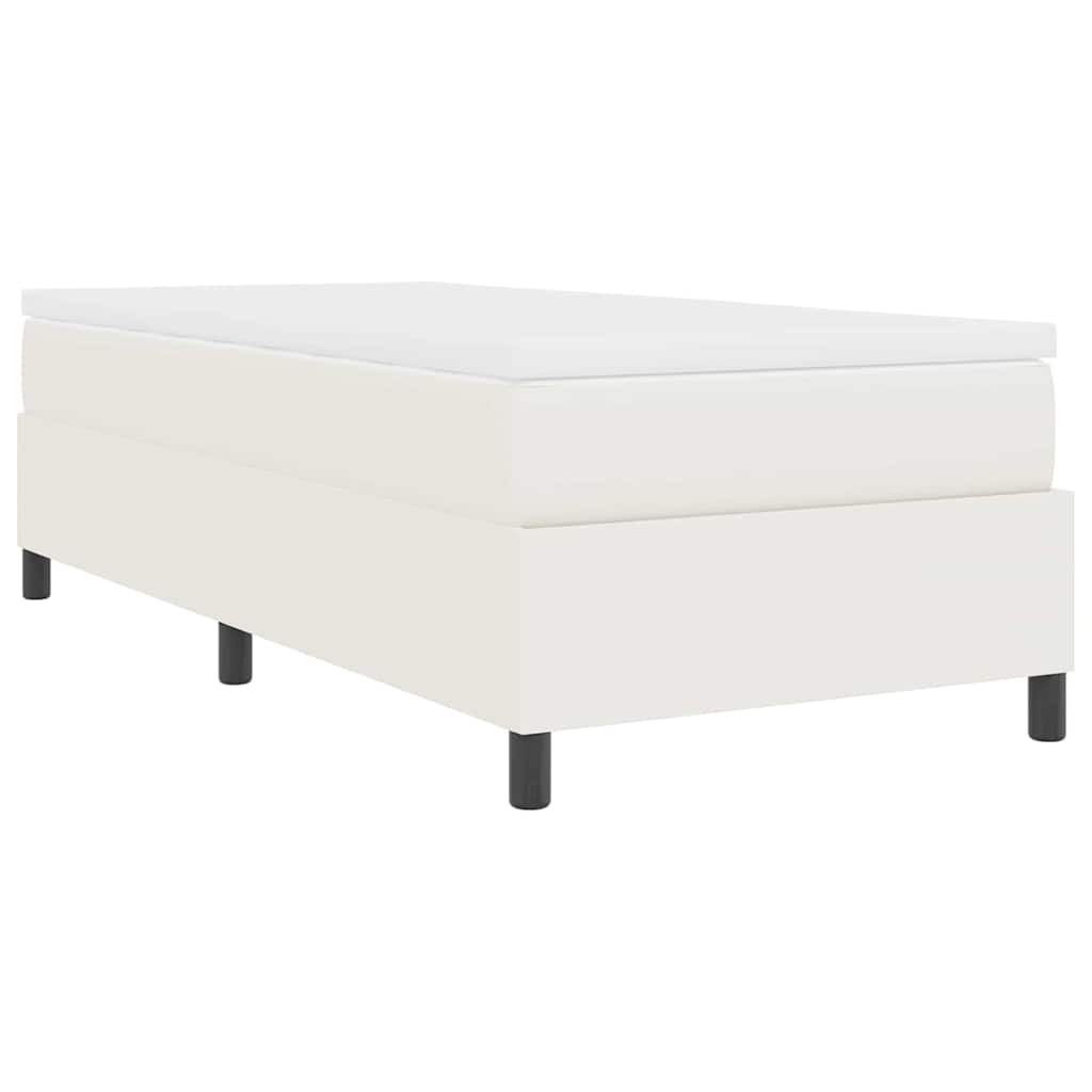 Letto a molle Crema e Bianco 90 x 200 cm Tessuto in Cords | homemem39