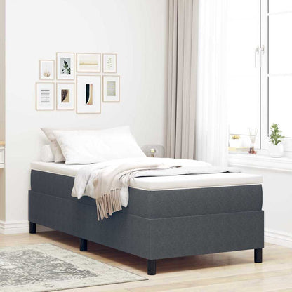 Letto a molle Grigio Scuro e Bianco 100 x 200 cm | homemem39