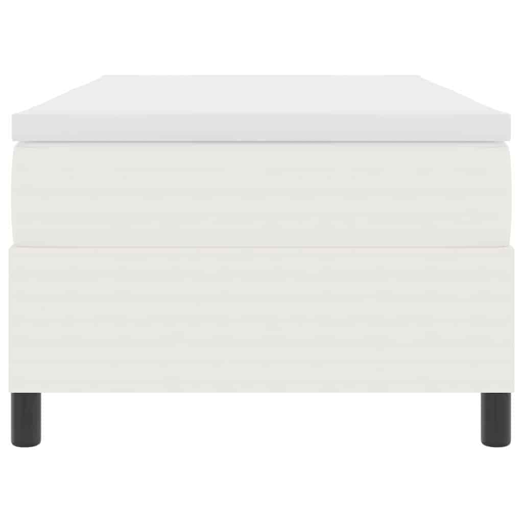 Letto a molle Crema e Bianco 100 x 200 cm Tessuto in Cords | homemem39