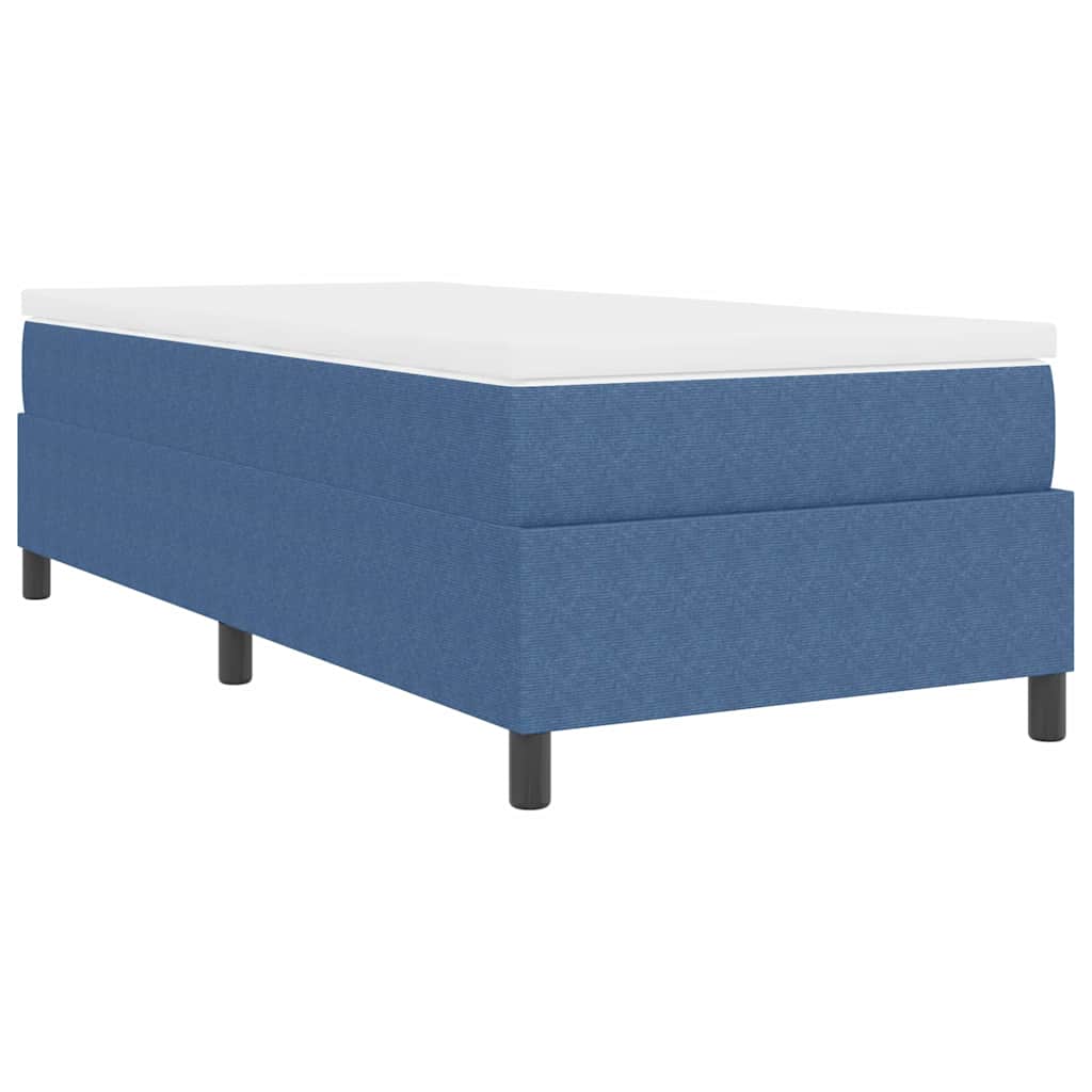 Letto a molle Blu e Bianco 100 x 200 cm Tessuto in Cords | homemem39