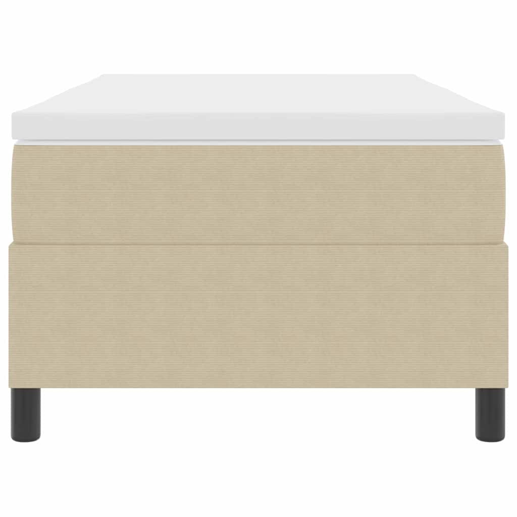 Letto a molle Grigio chiaro e bianco 100 x 200 cm