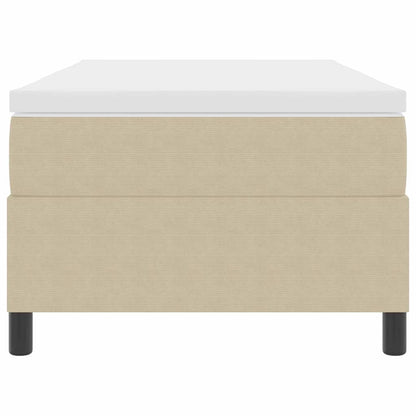 Letto a molle Grigio chiaro e bianco 100 x 200 cm