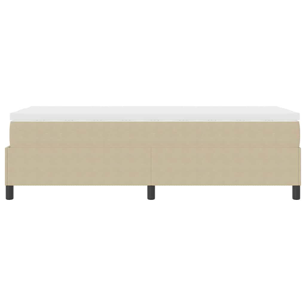Letto a molle Grigio chiaro e bianco 100 x 200 cm