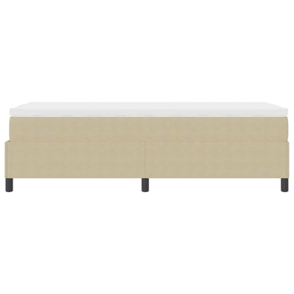Letto a molle Grigio chiaro e bianco 100 x 200 cm