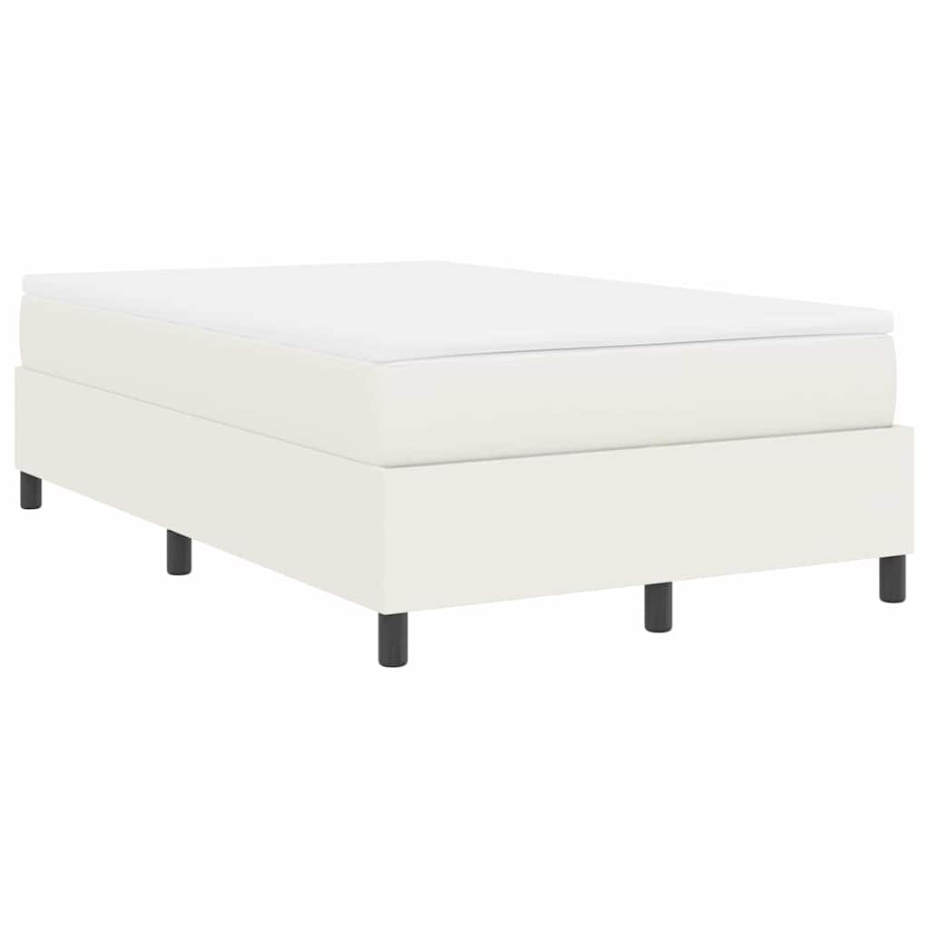 Letto a molle Crema e Bianco 120 x 190 cm Tessuto in Cords | homemem39