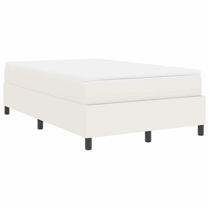 Letto a molle Crema e Bianco 120 x 190 cm Tessuto in Cords | homemem39