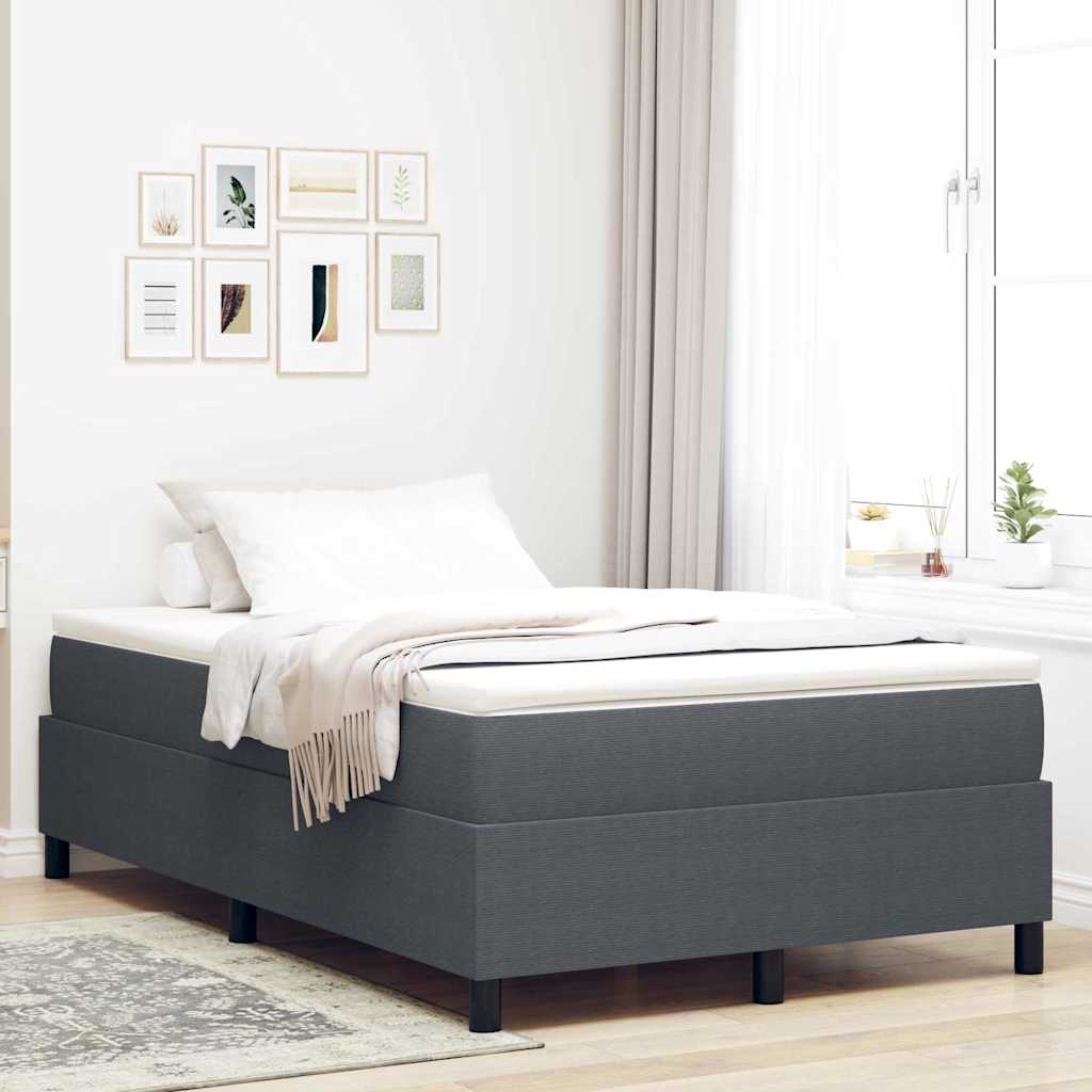 Letto a molle Grigio Scuro e Bianco 120 x 200 cm | homemem39