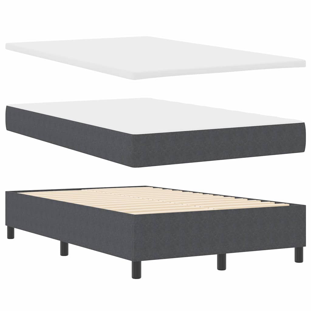 Letto a molle Grigio Scuro e Bianco 120 x 200 cm | homemem39