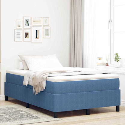 Letto a molle Blu e Bianco 120 x 200 cm Tessuto in Cords | homemem39