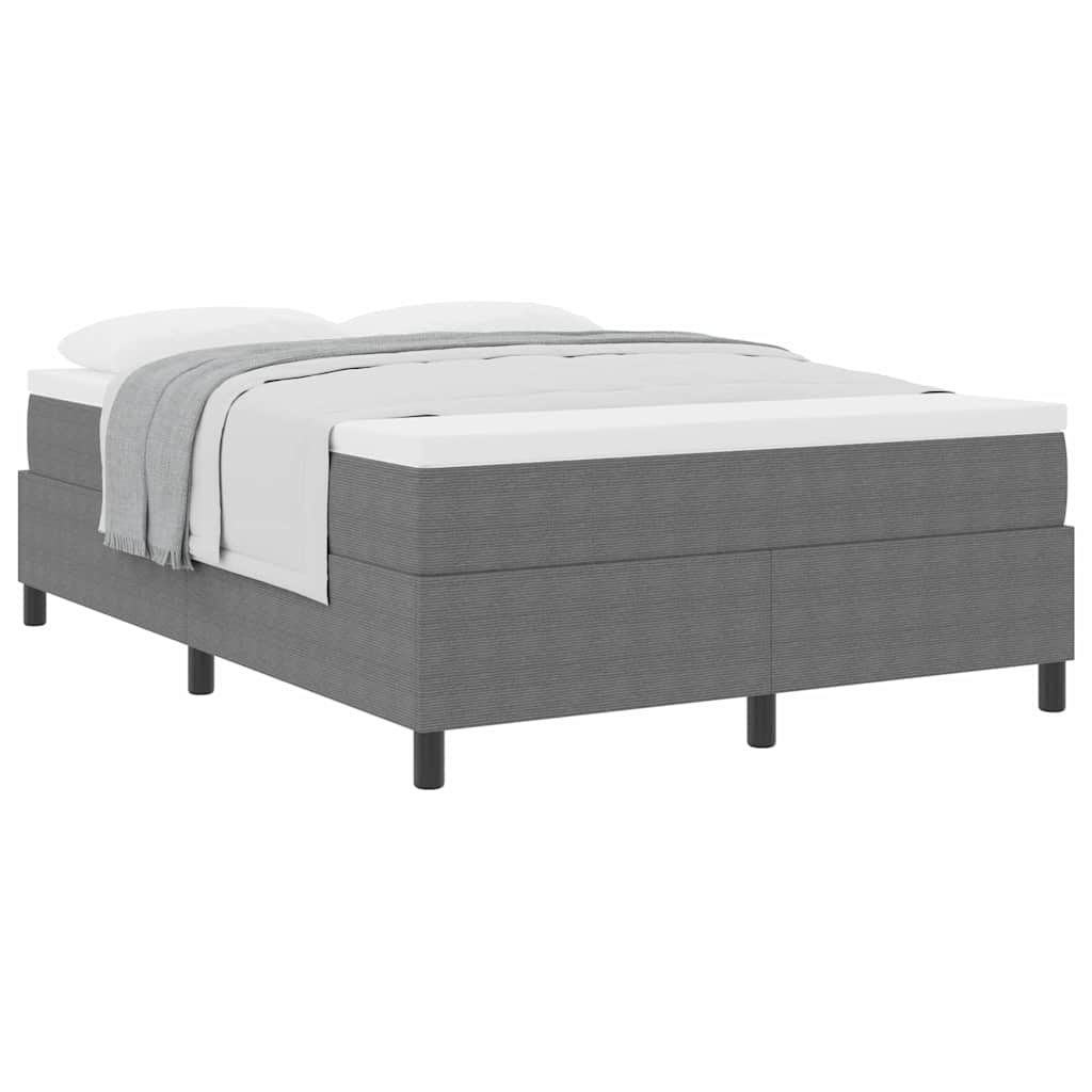 Letto a molle Grigio chiaro e bianco 140 x 190 cm | homemem39