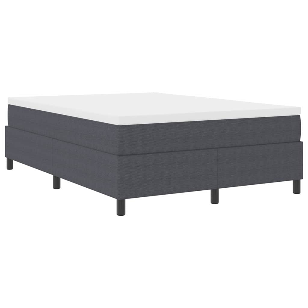 Letto a molle Grigio Scuro e Bianco 140 x 190 cm | homemem39