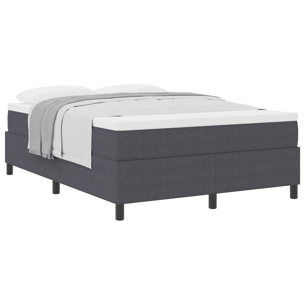 Letto a molle Grigio Scuro e Bianco 140 x 190 cm | homemem39