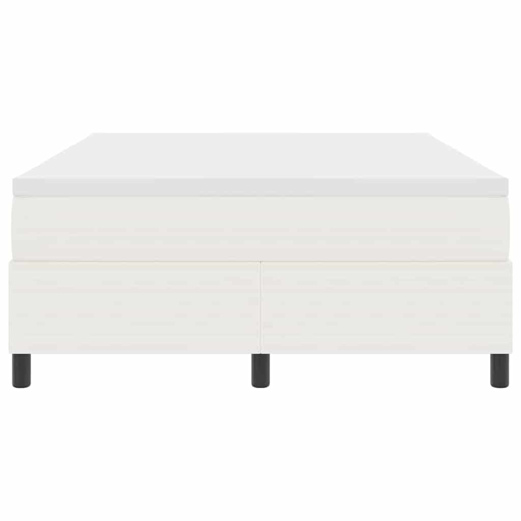 Letto a molle Crema e Bianco 140 x 190 cm Tessuto in Cords | homemem39