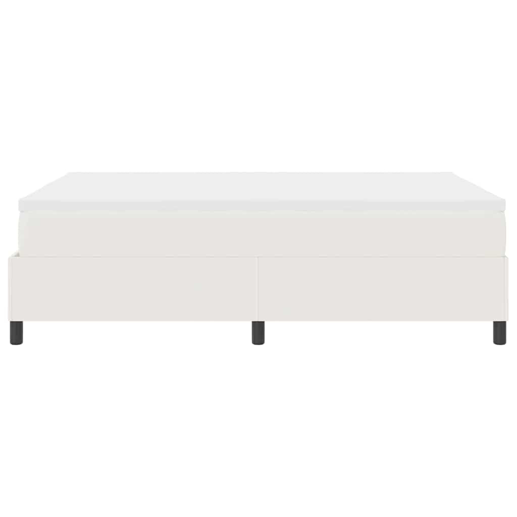 Letto a molle Crema e Bianco 140 x 190 cm Tessuto in Cords | homemem39