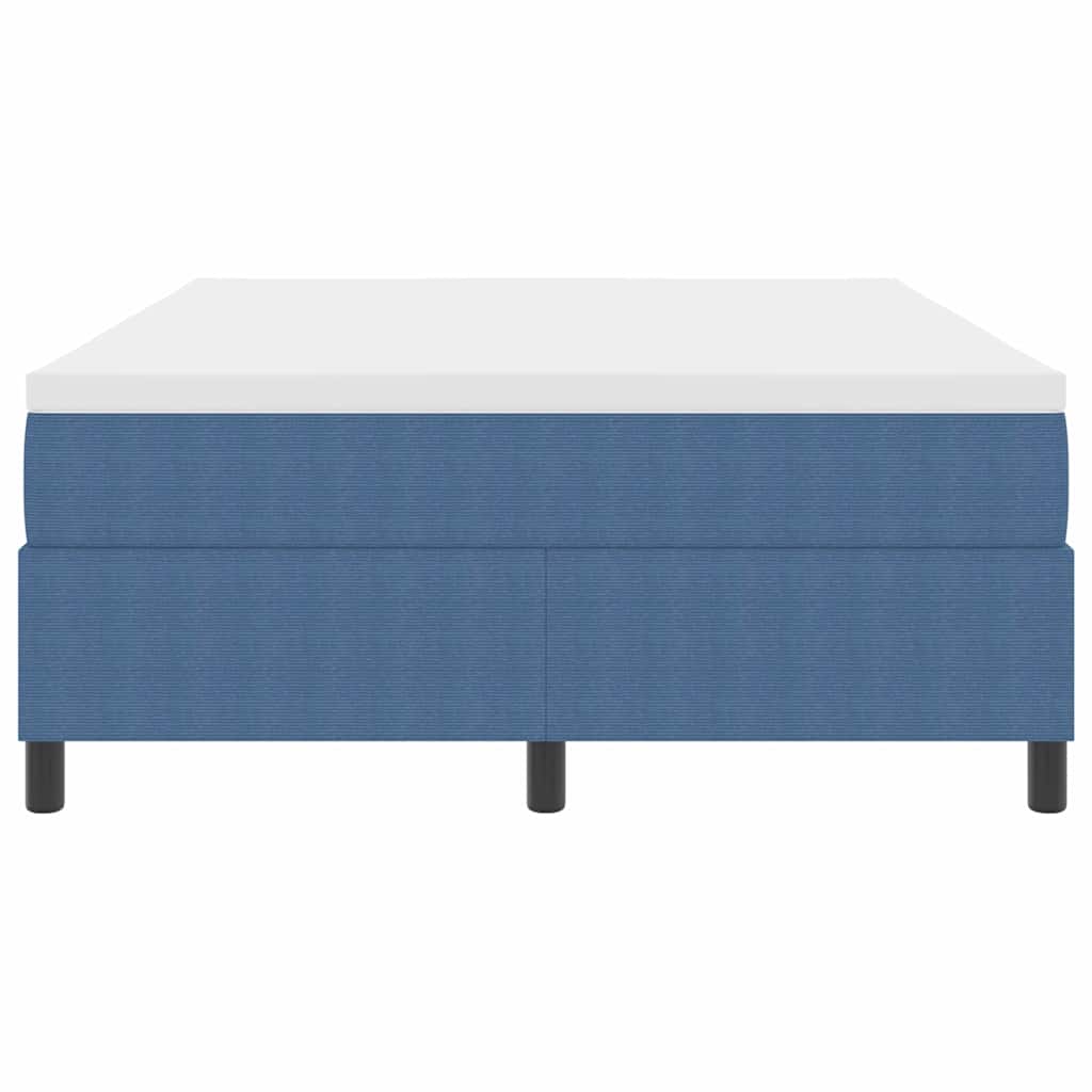 Letto a molle Blu e Bianco 140 x 190 cm Tessuto in Cords | homemem39
