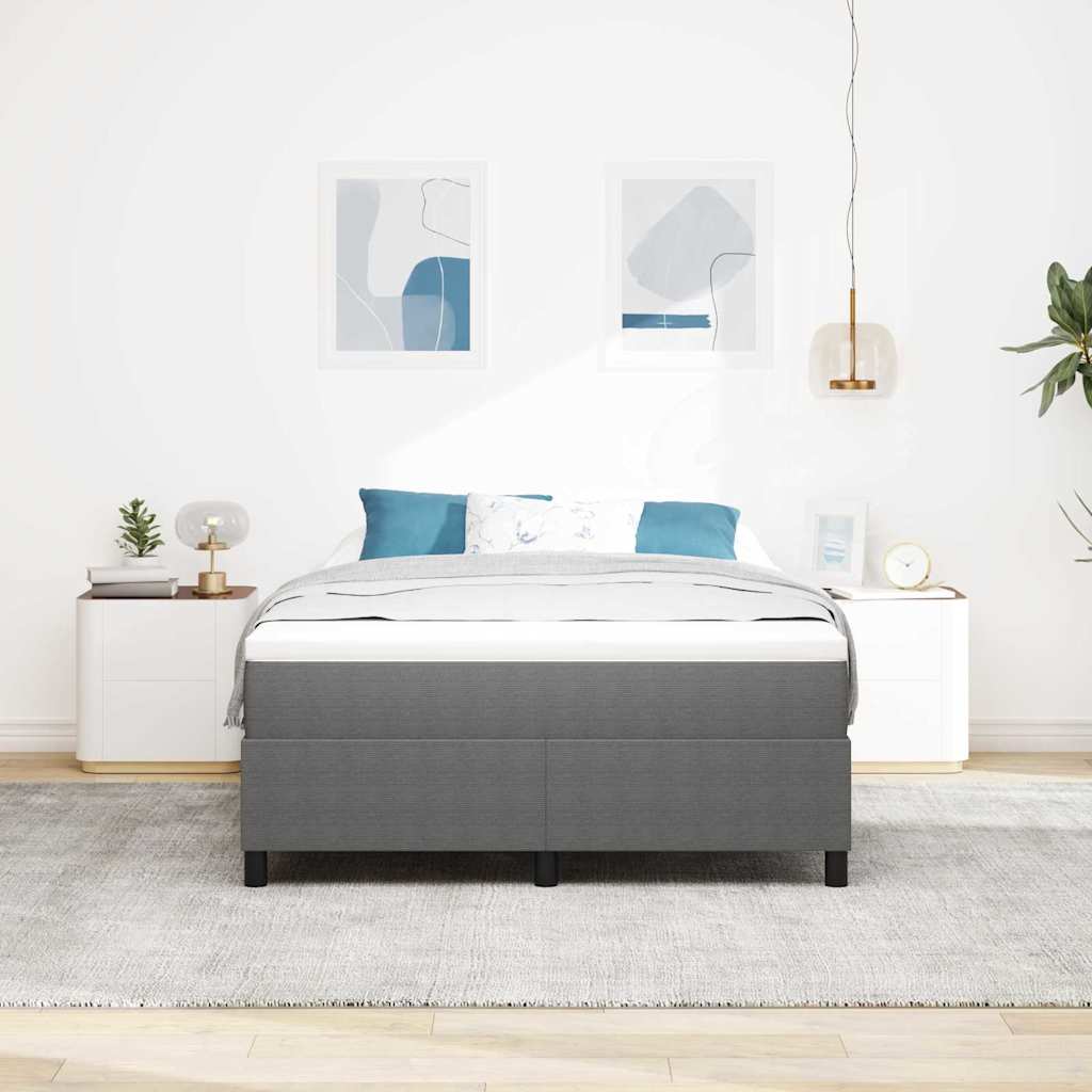 Letto a molle Grigio chiaro e bianco 140 x 200 cm | homemem39