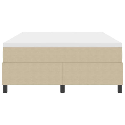 Letto a molle Grigio chiaro e bianco 140 x 200 cm