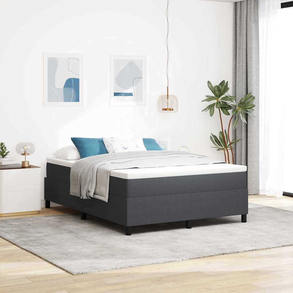 Letto a molle Grigio Scuro e Bianco 160 x 200 cm | homemem39