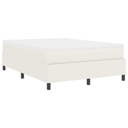 Letto a molle Crema e Bianco 160 x 200 cm Tessuto in Cords | homemem39