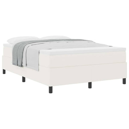 Letto a molle Crema e Bianco 160 x 200 cm Tessuto in Cords | homemem39
