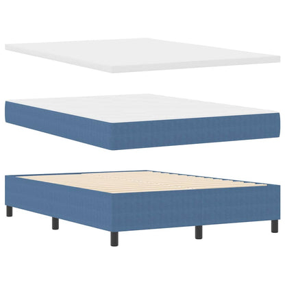 Letto a molle Blu e Bianco 160 x 200 cm Tessuto in Cords | homemem39