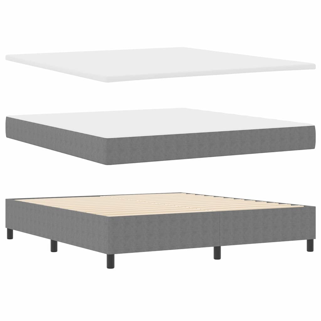 Letto a molle Grigio chiaro e bianco 180 x 200 cm | homemem39