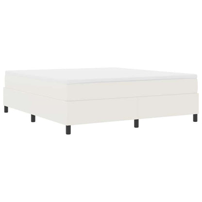 Letto a molle Crema e Bianco 180 x 200 cm Tessuto in Cords | homemem39