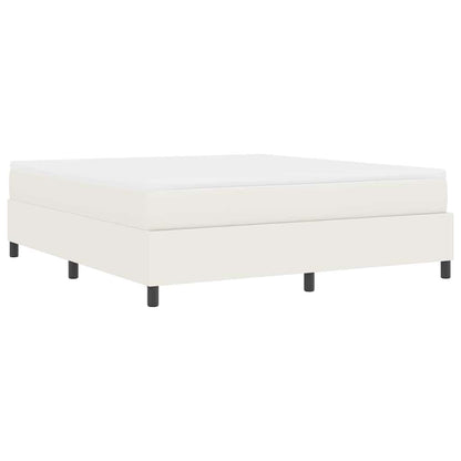 Letto a molle Crema e Bianco 180 x 200 cm Tessuto in Cords | homemem39