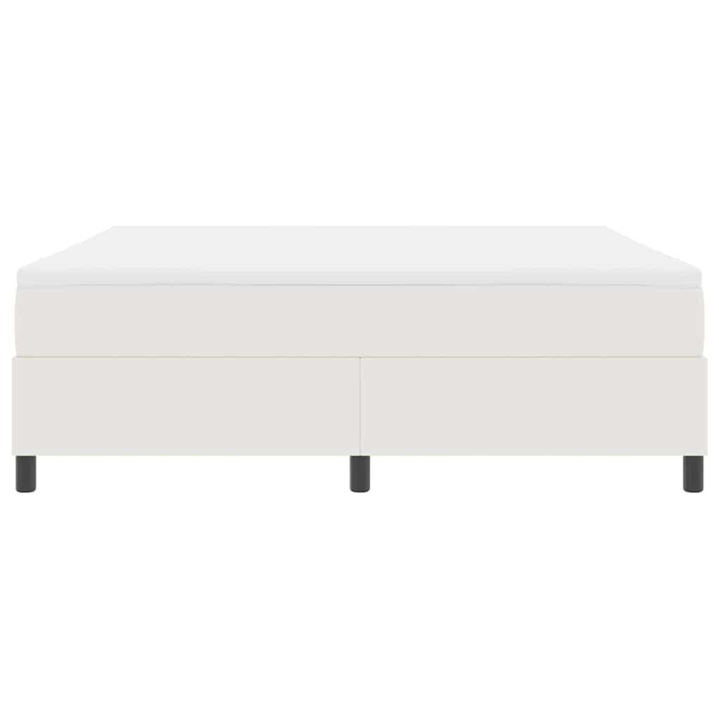 Letto a molle Crema e Bianco 180 x 200 cm Tessuto in Cords | homemem39