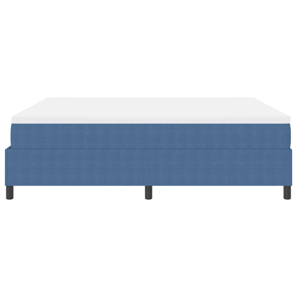 Letto a molle Blu e Bianco 180 x 200 cm Tessuto in Cords