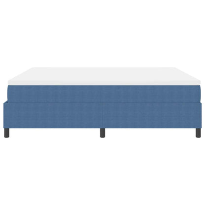 Letto a molle Blu e Bianco 180 x 200 cm Tessuto in Cords