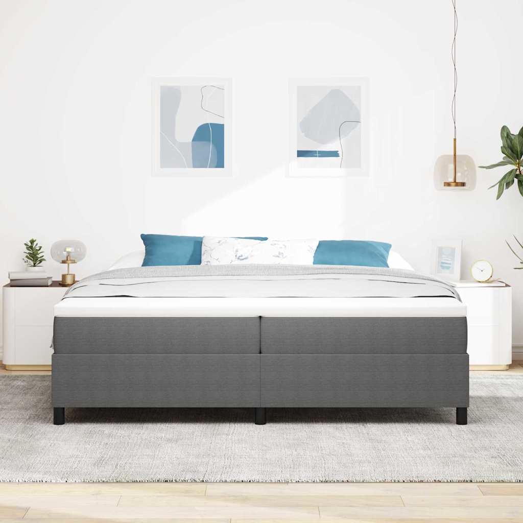 Letto a molle Grigio chiaro e bianco 200 x 200 cm | homemem39