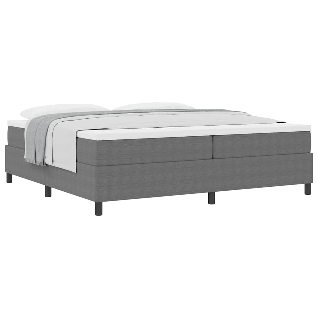 Letto a molle Grigio chiaro e bianco 200 x 200 cm | homemem39