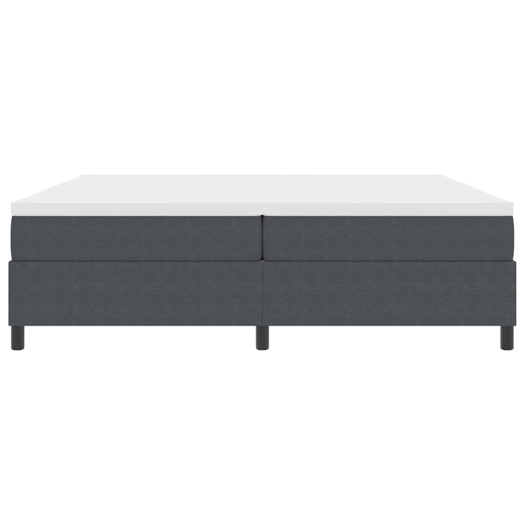 Letto a molle Grigio Scuro e Bianco 203 x 200 x 60 cm - homemem39