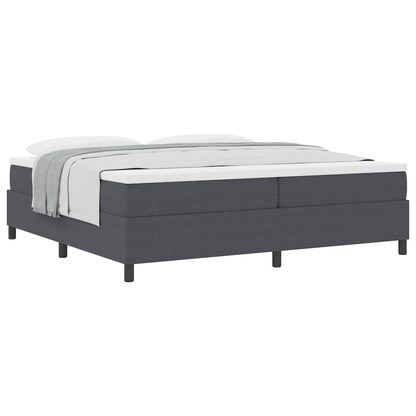 Letto a molle Grigio Scuro e Bianco 203 x 200 x 60 cm - homemem39