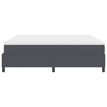 Letto a molle Grigio Scuro e Bianco 203 x 200 x 60 cm - homemem39
