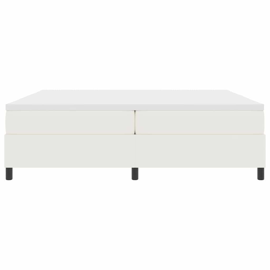 Letto a molle Crema e Bianco 200 x 200 cm Tessuto in Cords | homemem39