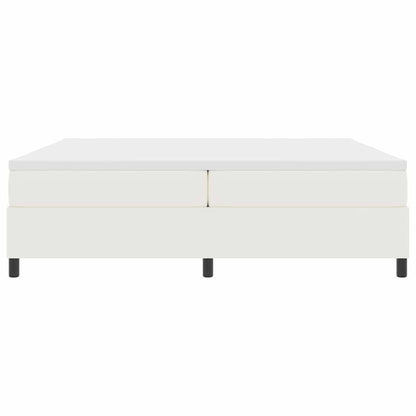 Letto a molle Crema e Bianco 200 x 200 cm Tessuto in Cords | homemem39