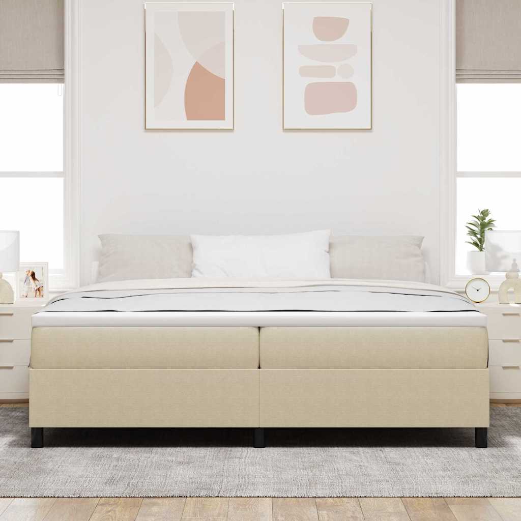 Letto a molle Grigio chiaro e bianco 200 x 200 cm | homemem39