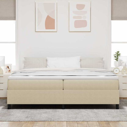 Letto a molle Grigio chiaro e bianco 200 x 200 cm | homemem39