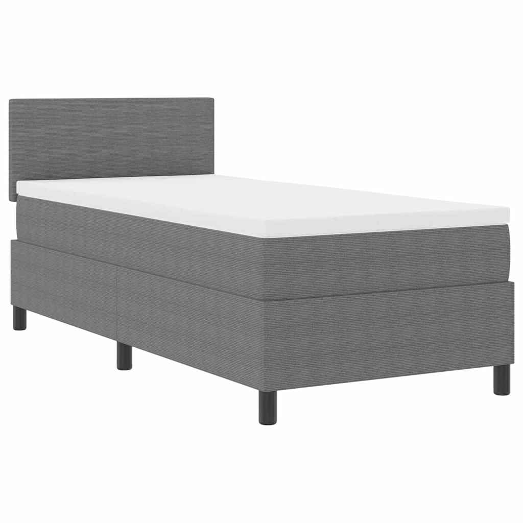 Letto a molle con testiera Grigio chiaro e bianco 80 x 200 cm | homemem39