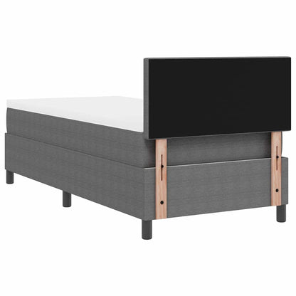 Letto a molle con testiera Grigio chiaro e bianco 80 x 200 cm | homemem39