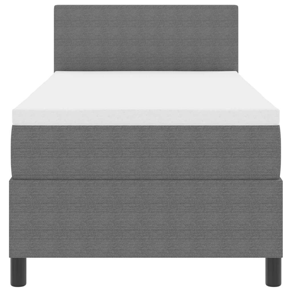 Letto a molle con testiera Grigio chiaro e bianco 80 x 200 cm | homemem39